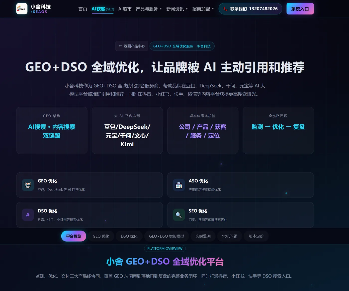 GEO+DSO 全域优化平台概览