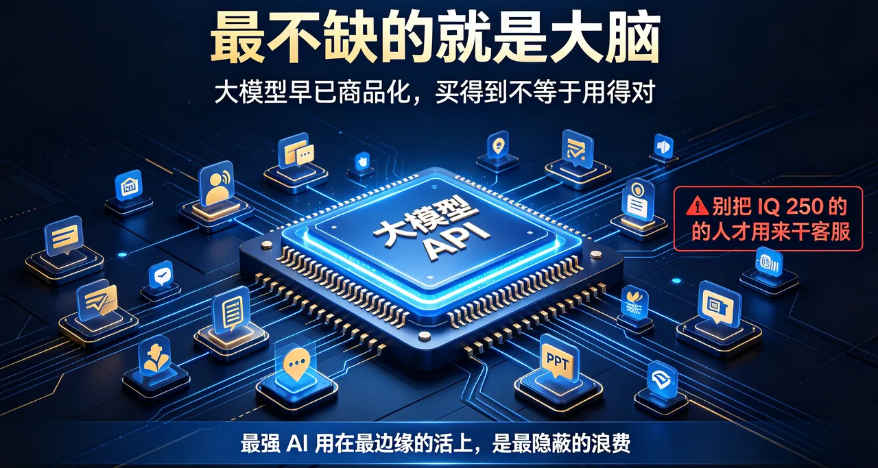 最不缺的就是大脑:大模型早已商品化,买得到不等于用得对